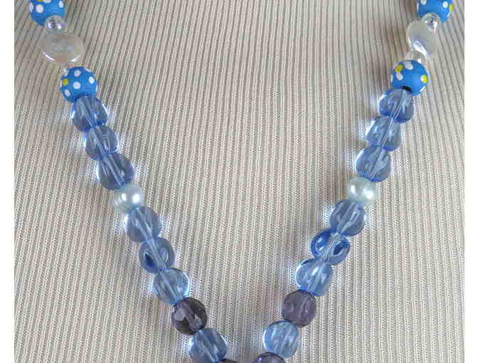 FAB FAUX NECKLACE #434  WITH GENUINE COIN PEARLS!