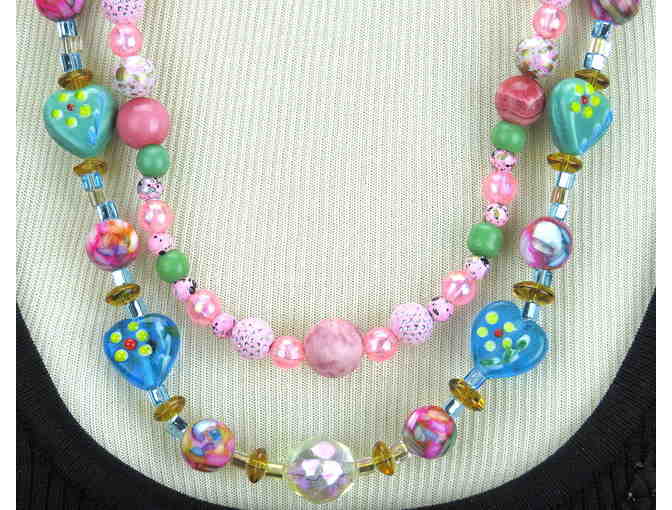 Hearts Galore!  Festive FAB FAUX NECKLACE #257