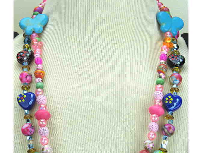 Hearts Galore!  Festive FAB FAUX NECKLACE #257