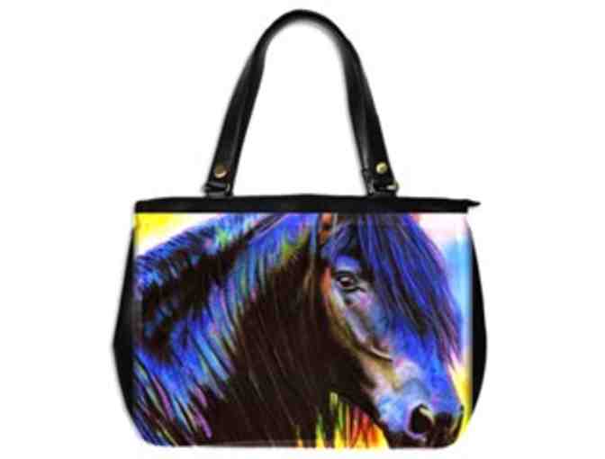'BELLA' ! Leather Art Tote:  Custom Made IN THE USA! Exclusive To ART4GOOD Auctions!