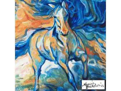 0-INV: "STORMY BLUE EQUINE": by Marcia Baldwin VERY COLLECTIBLE!!!