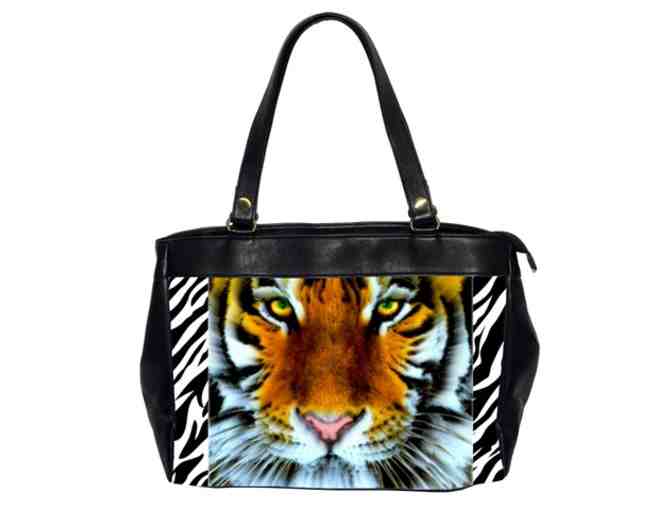 'Bengal-Sebastian' ! Leather Art Tote:  Custom Made IN THE USA! Exclusive to ART4GOOD!