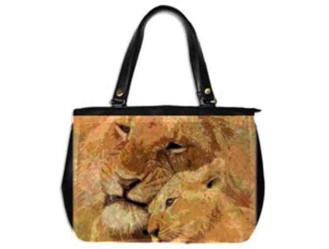 'MY LITTLE ONE'! Leather Art Tote:  Custom Made IN THE USA! Exclusive To ART4GOOD Auction