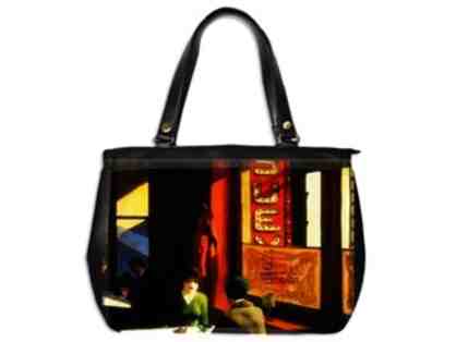 "CHOP SUEY" by Edward Hopper: ! Leather Art Tote: Custom Made IN THE USA! Exclusive!