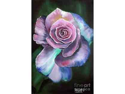"An Old Fashioned Rose" by Derek Rutt: Ltd. Ed. CANVAS!: 6.625" x 10.00"