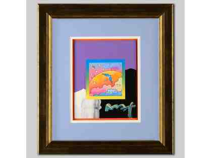 0-INV: "ANGEL WITH CLOUDS" ORIGINAL WORK BY PETER MAX!: UBER COLLECTIBLE!!