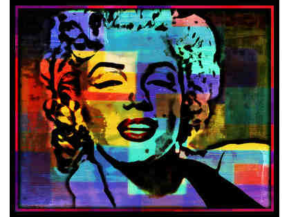 198-C: "Marilyn Iconic" by WBK: Ltd. Ed. LARGE CANVAS! 36.00" x 28.875"