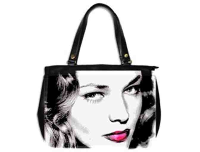 "Bacall": ! Leather Art Tote:  Custom Made IN THE USA! Exclusive To ART4GOOD Auctions! - Photo 1