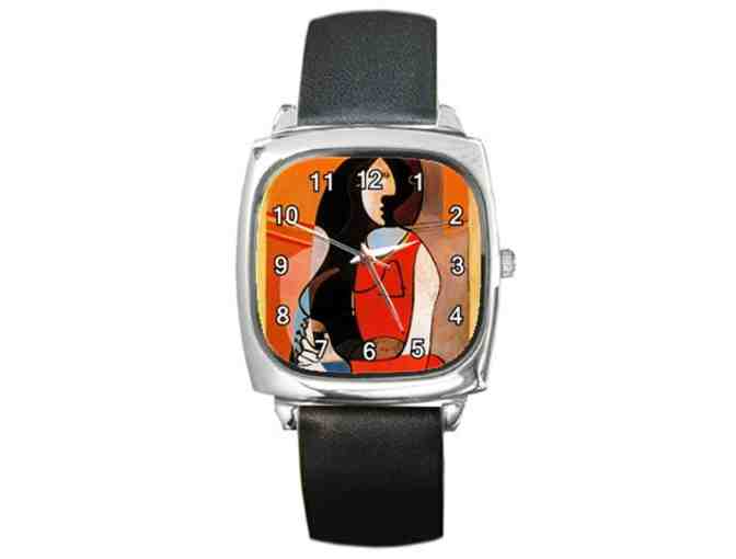 "Seated Woman" by Pablo PICASSO:   Leather Band ART WATCH ! - Photo 1