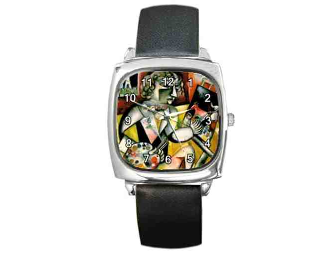 'Self Portrait With Seven Digits' by Marc CHAGALL:   Leather Band ART WATCH !