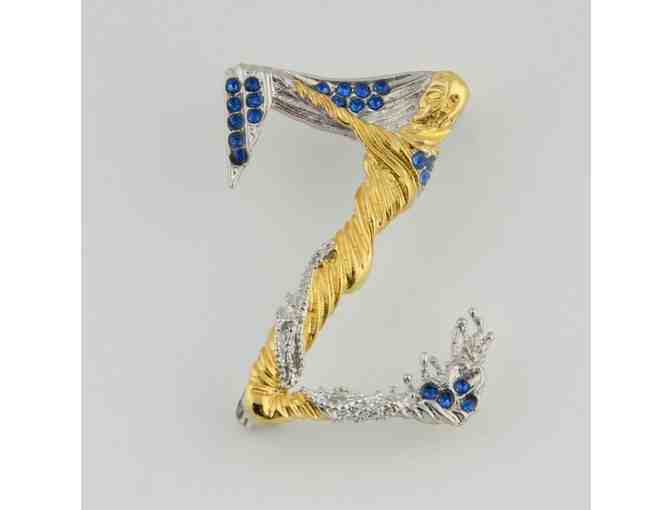 *Erte!  From the Father of ART DECO: Initial "Z" Pendant/Brooch! - Photo 1
