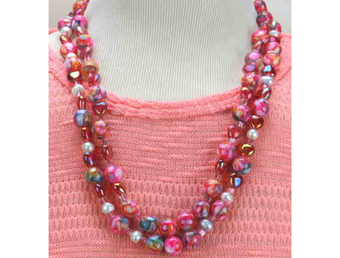 1/Kind Necklace w/Semi Precious Gems! Oodles of Pearls & Mother Of Pearl components! #760 - Photo 1