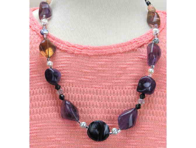 1/Kind Necklace with Semi Precious Gems! w/ HUGE Amethyst Components! #736 - Photo 1