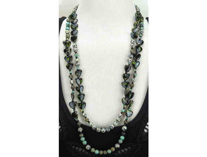 FAB FAUX NECKLACE #279 &280 ENSEMBLE:  2 necklaces, 3 looks!