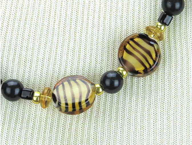 Genuine Obsidian featured in this 1/KIND GEMSTONE NECKLACE #251