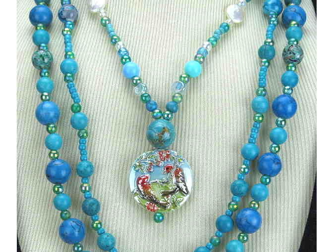 TWO NECKLACES=THREE LOOKS! 1/KIND GEMSTONE NECKLACE #288 & 289 ENSEMBLE!