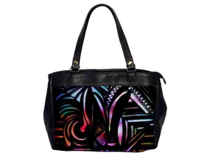 'N' Abstract Initial:! Leather Art Tote:  Custom Made IN THE USA! Exclusive To ART4GOOD !