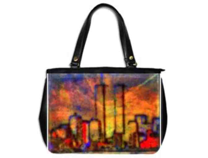 * 'REMEMBRANCE'! Leather Art Tote:  Custom Made IN THE USA! Exclusive To ART4GOOD Auctions