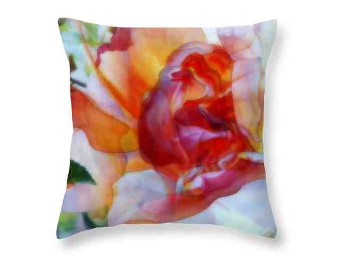002-P"A FLORAL ILLUSION":  Custom Made OVER SIZED (26"X26") Deluxe Art THROW PILLOW! - Photo 1