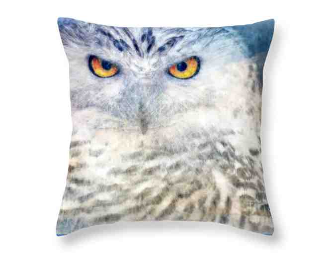 0102-P: "Snowy Owl": Custom Made Over-sized Unique ART Throw Pillow! - Photo 1