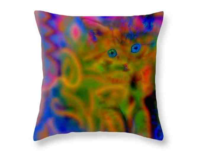 020-P:  "ADOBE KITTY": Custom Made, HUGE (26x26") Deluxe Art Throw Pillow! - Photo 1