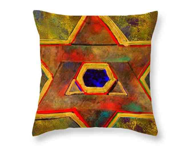 022-P:  "ANCIENT STAR": Custom Made, HUGE: 26x26" Deluxe Art Pillow! - Photo 1
