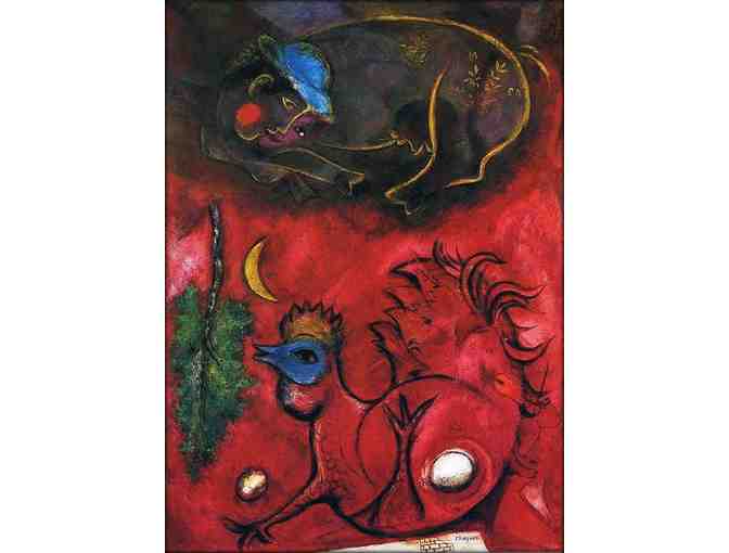'Listening To The Cock' by Marc CHAGALL: Leather ART WATCH !
