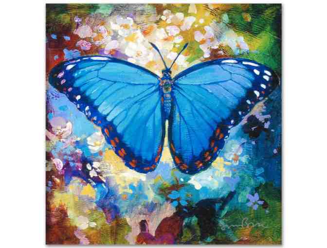 0-INV: "Blue Morpho" by Renowned Artist Simon Bull:  COLLECTIBLE! - Photo 1