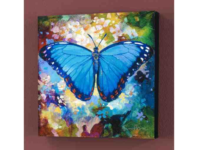 0-INV: "Blue Morpho" by Renowned Artist Simon Bull:  COLLECTIBLE! - Photo 2