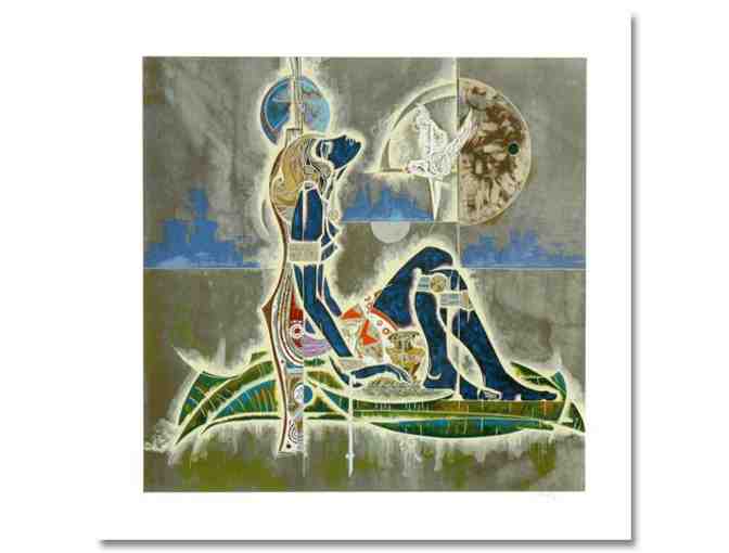 0-INV:"BLUE LOVE"  by Lu Hong:  Limited Edition Serigraph, signed , numbered by the artist - Photo 1