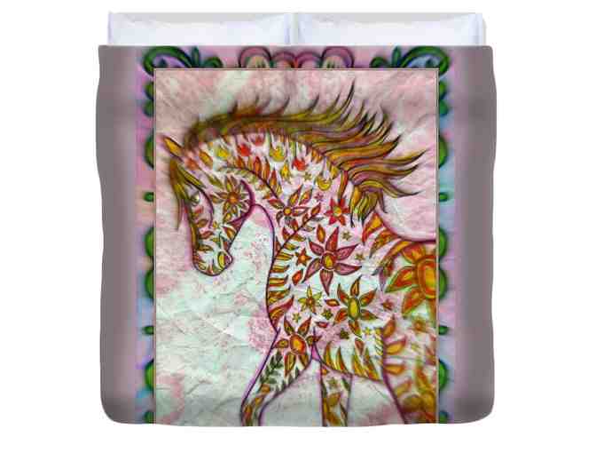 017-D: "Pretty In Pink" by WBK: Custom Made, Deluxe KING size ART Duvet! - Photo 1