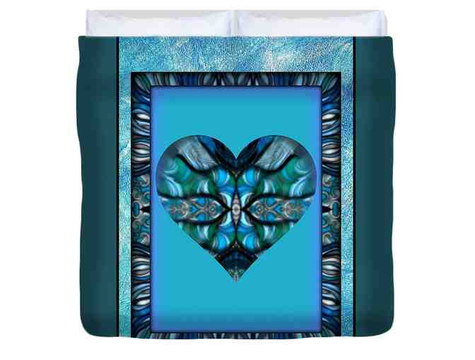 026-D: "Another Whirlwind Heart" by WBK: Custom Made, Deluxe King Size ART Duvet - Photo 1