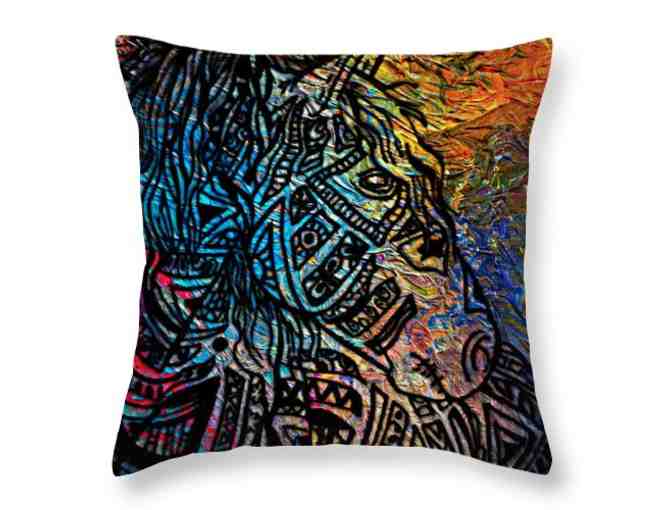 015-P: "The Warrior" by WBK: Custom Made HUGE 26x26" Deluxe Pillow! - Photo 1
