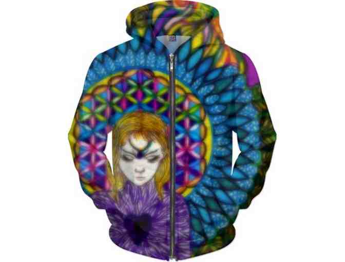 01-H: "The Aquarian": Custom Made Art Hoodie!  EXCLUSIVE to ART4GOOD Auctions! - Photo 1