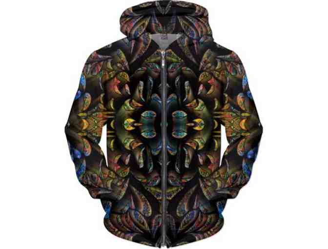 012-H: "Jungle Blossoms": Custom Made ART Hoodie, Exclusive to ART4GOOD! - Photo 1