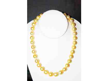 " 1 only!: HUGE GENUINE GOLDEN SOUTH SEA PEARLS! 10-13mm w/Diamond Clasp!"
