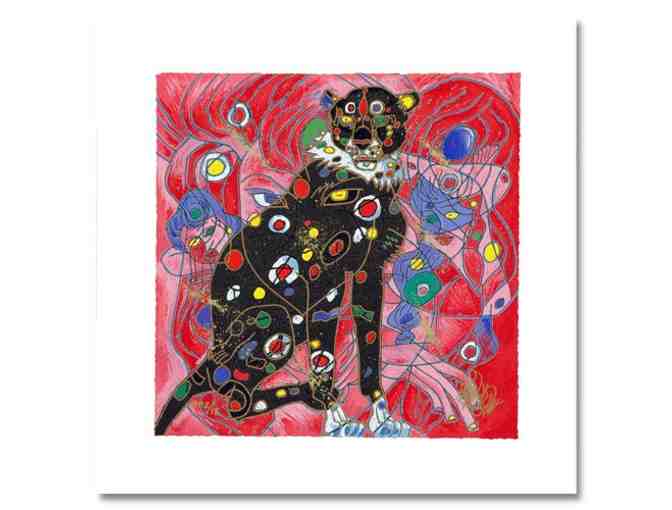 0-INV: Cheetah by Jiang Tiefeng.    Serigraph ON  CANVAS'  *EXTREMELY COLLECTIBLE!!
