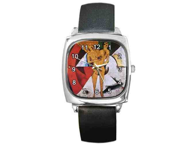 'Homage To Apollinaire' by CHAGALL: Leather ART watch !