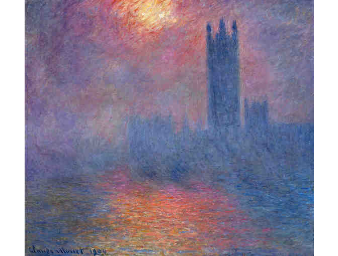 'Houses Of Parliament' by MONET:   Leather ART watch !
