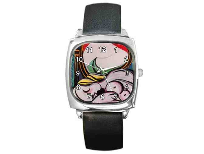 'The Mirror' by Pablo PICASSO:   Leather Band ART WATCH