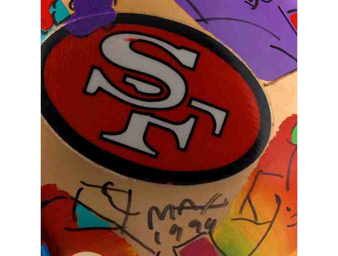 00-1-INV:  1994  Peter Max ORIGINAL PAINTING, NFL Lic. SF 49ers HELMET!