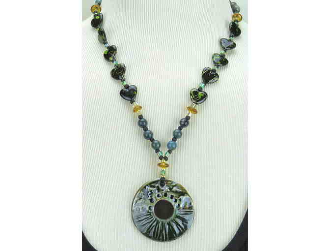 FAB FAUX NECKLACE #279 &280 ENSEMBLE:  2 necklaces, 3 looks!