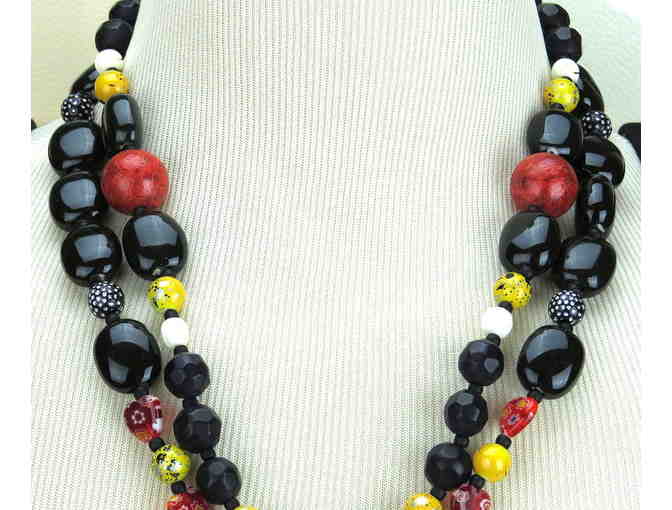 'JUMP INTO MY FIRE II': 1/KIND GEMSTONE NECKLACE #221