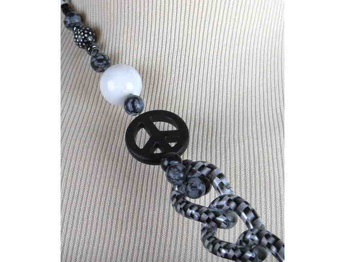 Painted Chains are trending! Unique, 1/KIND GEMSTONE NECKLACE #361