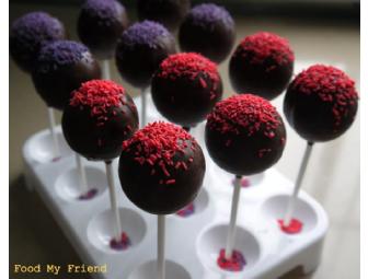 Heart-Shaped Box of Chocolate-Covered Cheesecake Pops