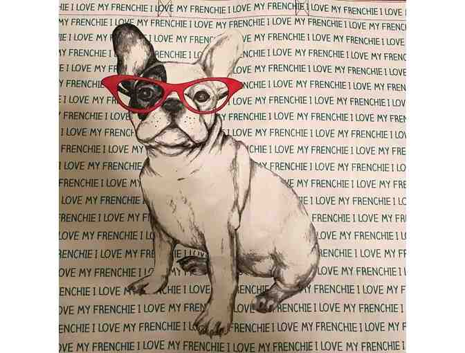 French Bulldog I Love My Frenchie Dog Tote Storage Shopping Bag Large Reusable
