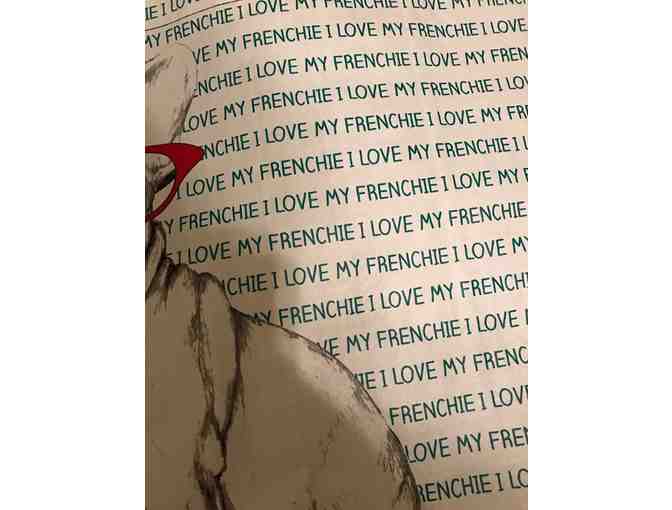 French Bulldog I Love My Frenchie Dog Tote Storage Shopping Bag Large Reusable