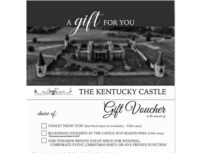 Kentucky Castle Gift Certificate