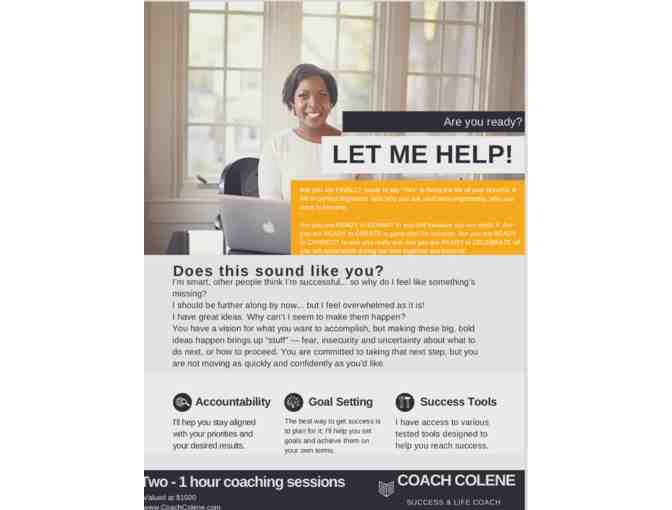 Coach Colene - two (2) one-hour coaching sessions