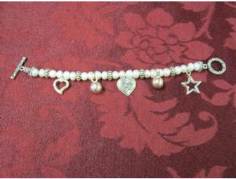Genuine Pearl Charm Bracelet